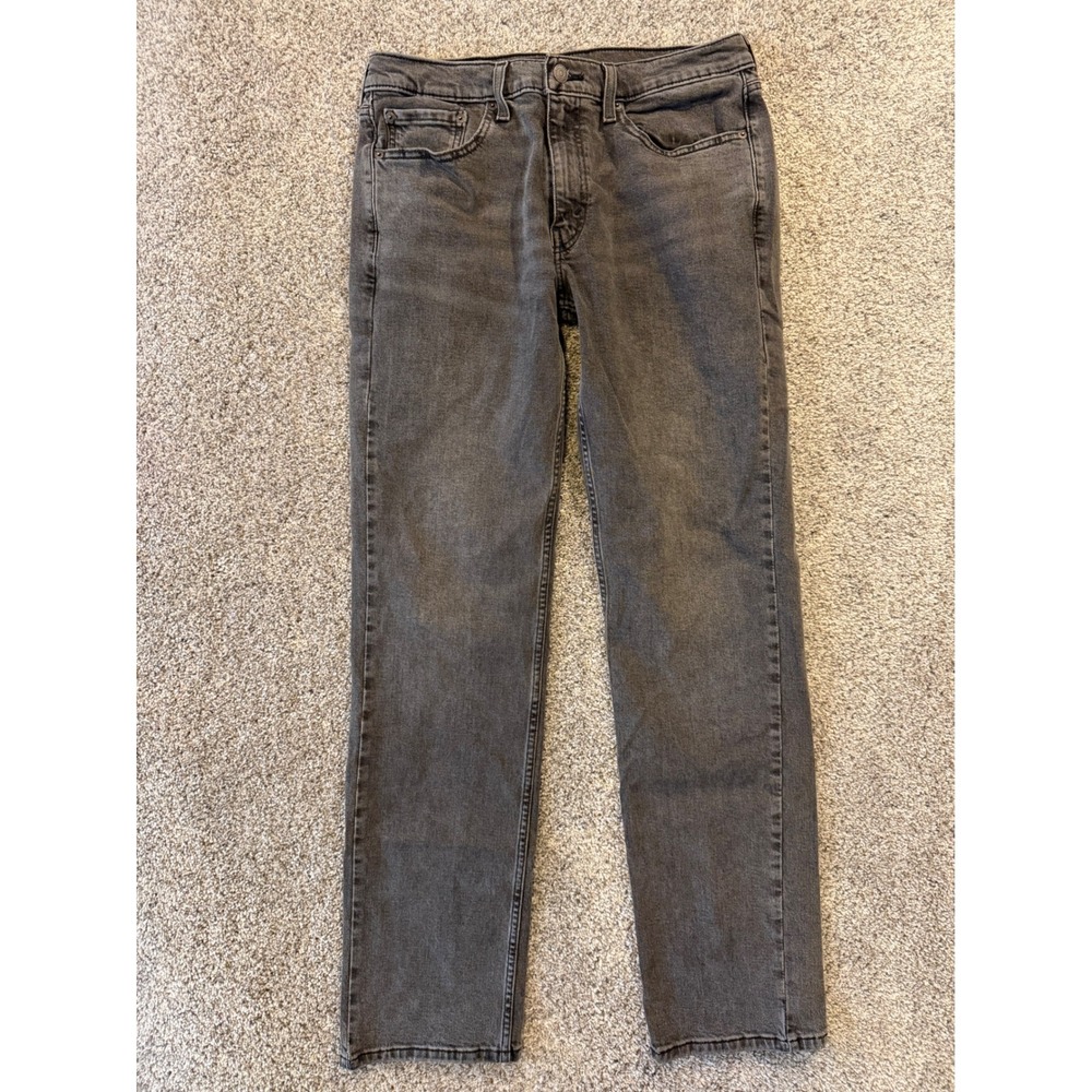 Levis 514 Jeans Mens 32x34 Grey Straight Fit Stretch Denim Pants 00514-1598